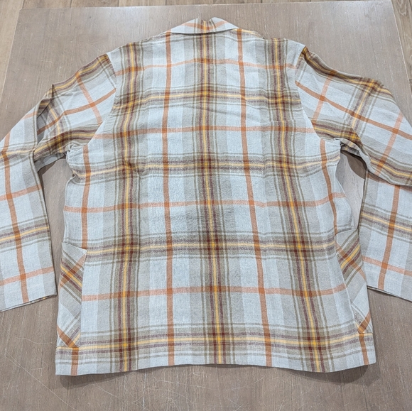 Mens Nicholas Daley Plaid LS Camp Shirt Summer Tartan Large - Picture 6 of 8